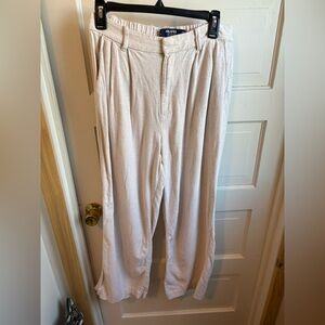 Hollister Light Beige Linen Pants